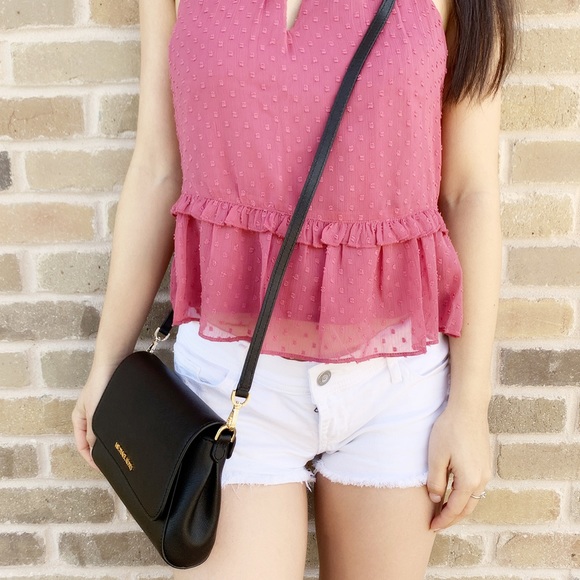 ‼️SALE‼️👜💕Michael Kors medium crossbody black - Picture 4 of 8